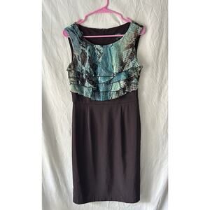 Vintage 90s Y2k Office Siren Dress 6 Fairy Mermaid Chiffon Formal Goblin Earthy